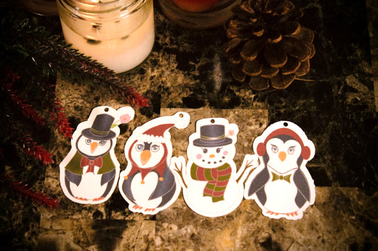 Winter Greetings! Penguin Gift Tag Set