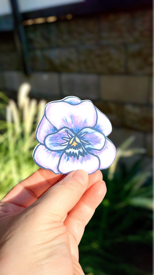 Violet Pansy Sticker