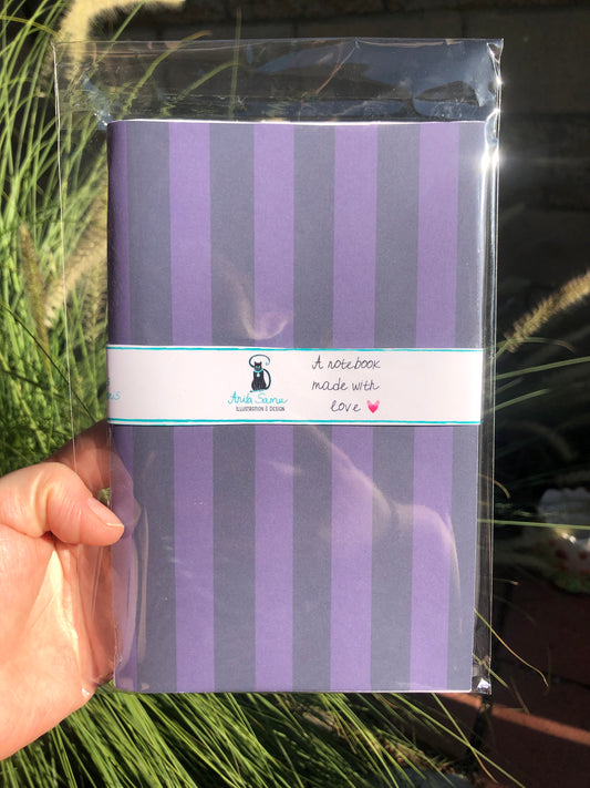 Happy Haunts Stripes Handmade Notebook