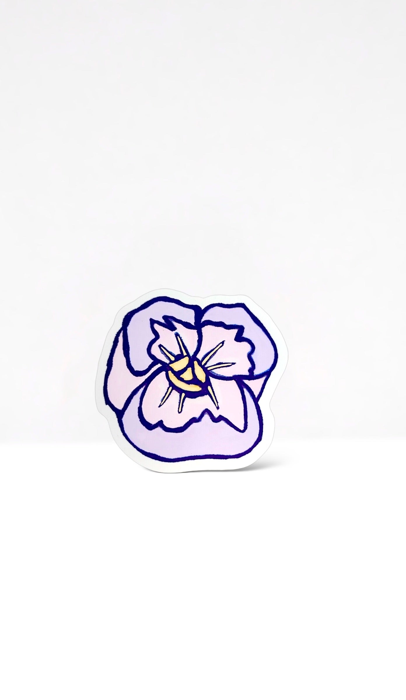 Warm Violet Pansy Sticker