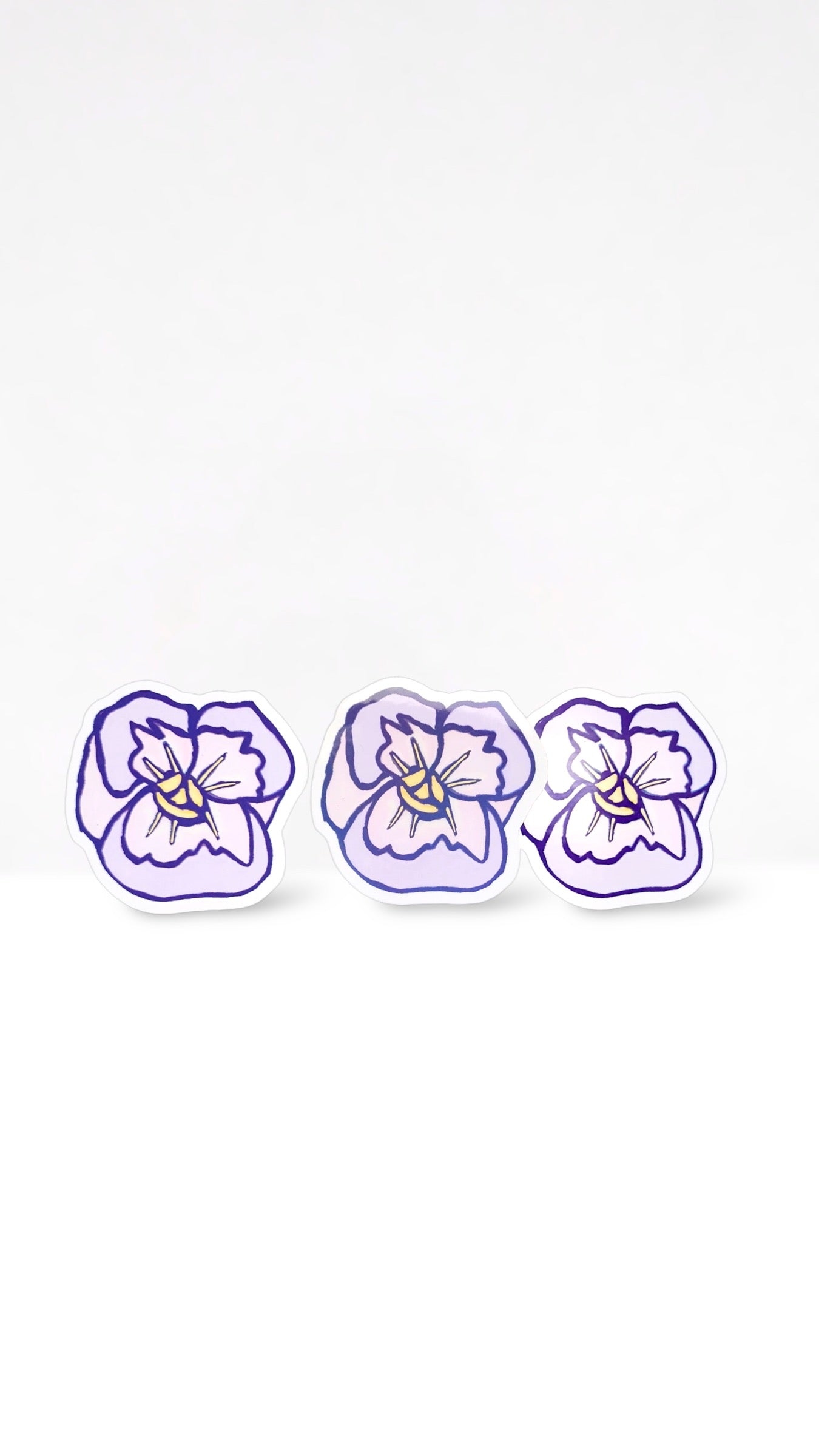 Warm Violet Pansy Sticker